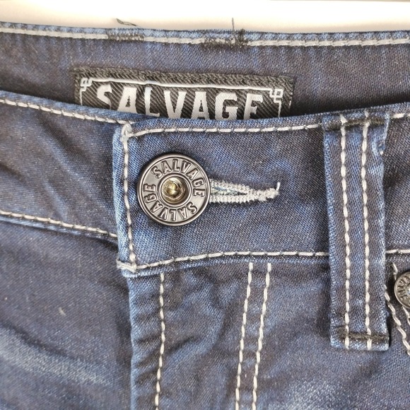 BKE Salvage Supply Co Mayhem Straight Jeans Men's 32 32x31 Regular Fit Dark Wash - Picture 8 of 16
